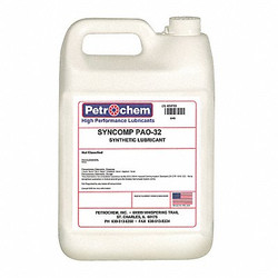 Petrochem Compressor Oil,1 gal,Jug, 10 SAE Grade SYNCOMP PAO-32-001