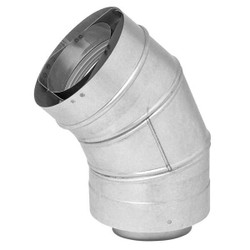 Metal Fab Vent Pipe Elbow, 45 Degree,9.50 in L RTG20151GB