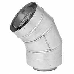 Metal Fab Vent Pipe Elbow, 45 Degree,9.50 in L RTG20151GB