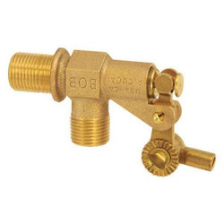 Bob Float Valve,1/2 in.,Bulkhead,Brass,MNPT R700-1/2