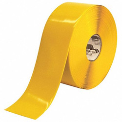 Mighty Line Floor Tape,Yellow,4 inx100 ft,Roll 4RY