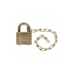 Abus Keyed Padlock, 3/4 in,Square,Gold  41USG-MB/40 KD Chain