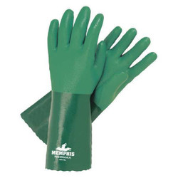 Mcr Safety Chemical Gloves,L,14"L,Green,PR 6914L