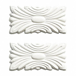 Mirredge Seam Plates,White,3 in W,PK2 88502