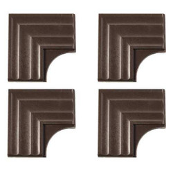 Mirredge Corner Plates,Cherry Walnut,3 in W,PK4 53514