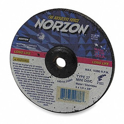 Norton Abrasives CutOff&GrindWhl,5/8"CN,UnthreadHle 66252842005