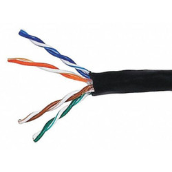 Sim Supply Data Cable,Cat 5e,24 AWG,1000ft,Black  878