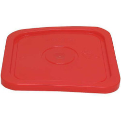Manufacturer Varies Plastic Pail Lid,Red,HDPE,10 5/16 in SQ2140R-L
