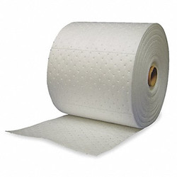 Brady Spc Absorbents Absorbent Roll,Oil-Based Liquids,White OP15P