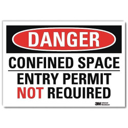 Lyle Danger Sign,5inx7in,Reflective Sheeting  U3-1208-RD_7X5