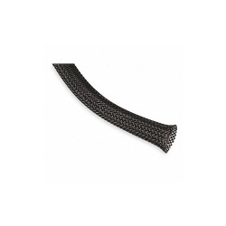 Techflex Braided Sleeving,0.125 In.,10 ft.,Black PTN0.13BK10