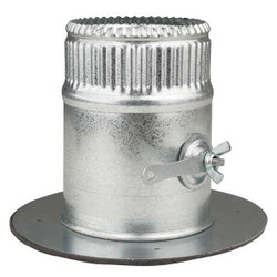 Greenseam Collar W/Damper,4" Duct Size GR6POCR4GA26D