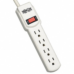 Tripp Lite Surge Protector Strip,4 Outlet,Gry  TLP404