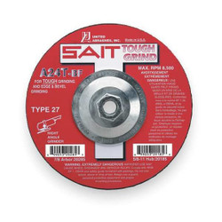 United Abrasives/Sait DepressedGrindWhl,5/8"-11CN,ThreadHle 20165