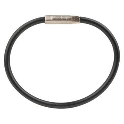Lucky Line Twisty Key Ring,Black,Metal,5 in D,PK5 8112005