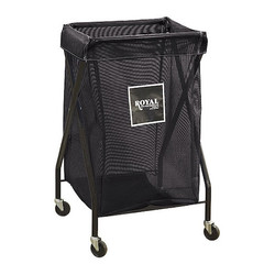 Royal Basket Trucks X-Frame Cart,6.7 cu. ft.,Black,Mesh G06-KKX-XMA-3ONN