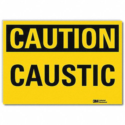 Lyle Caution Sign,5 in x 7 in,Rflct Sheeting  U4-1001-RD_7X5