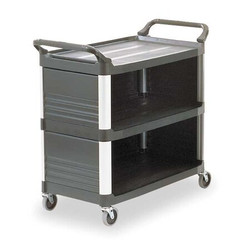 Rubbermaid Commercial Utility Cart,40.63 in L,Rubber FG409300BLA