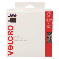 Velcro Brand Hook-and-Loop Fastener, White, Roll 90082