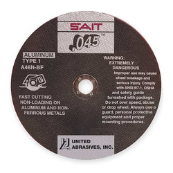 United Abrasives/Sait CutOff Wheel,A46N,4-1/2"x.045"x7/8" 23314