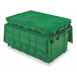 Buckhorn Attached Lid Ctr,Green,Solid,PP AR2717120204000