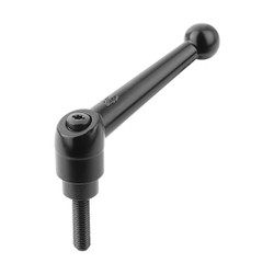 Kipp Adjustable Handle,1/4"-20,Zinc K0116.1A21X40