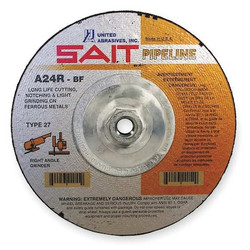 United Abrasives/Sait CutOff&GrindWhl,5/8"-11CN,ThreadHle 22062