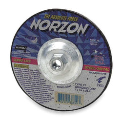 Norton Abrasives Depressed Ctr Wheel,T27,4-1/2in,5/8in-11 66252843323