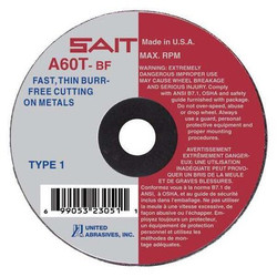 United Abrasives/Sait CutOff Wheel,A60T,3"x1/16"x1/4",25000rpm 23043