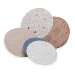 Norton Abrasives PSA Sanding Disc,5 in Dia,P60 G,PK4 07660701815