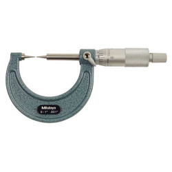Mitutoyo Point Micrometer,0-1 In,15 Deg Steel 112-177