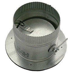 Greenseam Collar W/Damper,6" Duct Size GR6POCR6GA26D