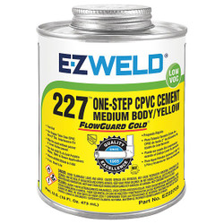 Ez Weld Pipe Cement,16 fl oz,Yellow 22703