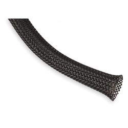 Techflex Braided Sleeving,0.375 In.,50 ft.,Black PTN0.38BK50