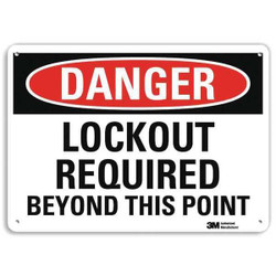 Lyle Danger Sign,7 in x 10 in,Aluminum U3-1769-RA_10X7