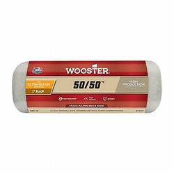 Wooster Roller Cover,9"L,1"Nap,Polyester/Wool R297-9
