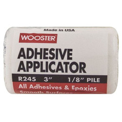 Wooster Adhesive Applicator,3"L,1/8"Nap,Woven R245-3