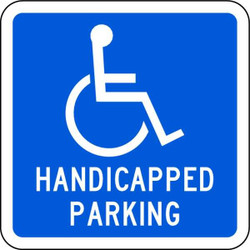 Lyle Handicapped Parking Sign,12" x 12" HC-010-12HA