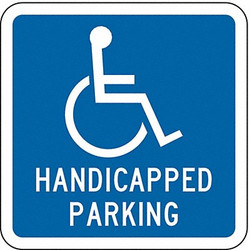 Lyle Handicapped Parking Sign,12" x 12"  HC-010-12HA