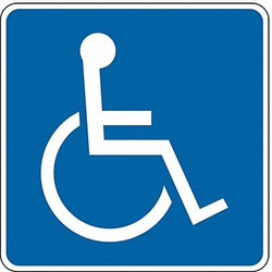 Lyle ADA Handicapped Parking Sign,12" x 12" LD9-6-12HA