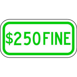 Lyle Fine Parking Sign,6" x 12" HC-IL02-12HA