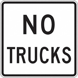 Lyle No Trucks Traffic Sign,24" x 24" R5-2A-24DA