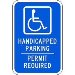 Lyle Handicapped Parking Sign,18" x 12" HC-007-12HA