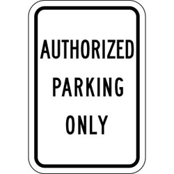 Lyle Authorized Parking Sign,18" x 12" RP-004-12HA