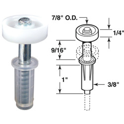 Prime-Line Bifold Door 7/8 In. Top Roller Guide (2 Count) N 6703