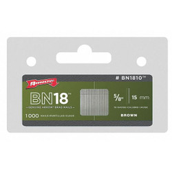 Arrow Fastener Nails,5/8 in,18 ga,PK1000 BN1810CS