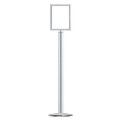 Tensabarrier Sign Holder,8-1/2In x 11In Frame,Chrome 1310U-1S-8511HD-V