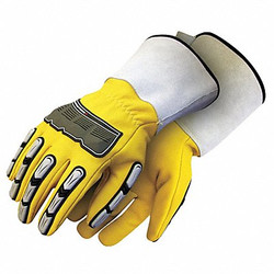 Bdg Leather Gloves,Goatskin Palm,M 20-9-10696-M