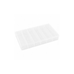 Flambeau Compartment Box,Snap,Clear,1 3/4 in T606