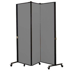 Screenflex Portable Room Divider,5Ft 9In W,Stone  HKDL603-DG